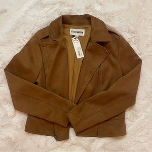 Faux Suede Moto Jacket